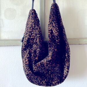 Animal Print Slouch Tote Purse Bag